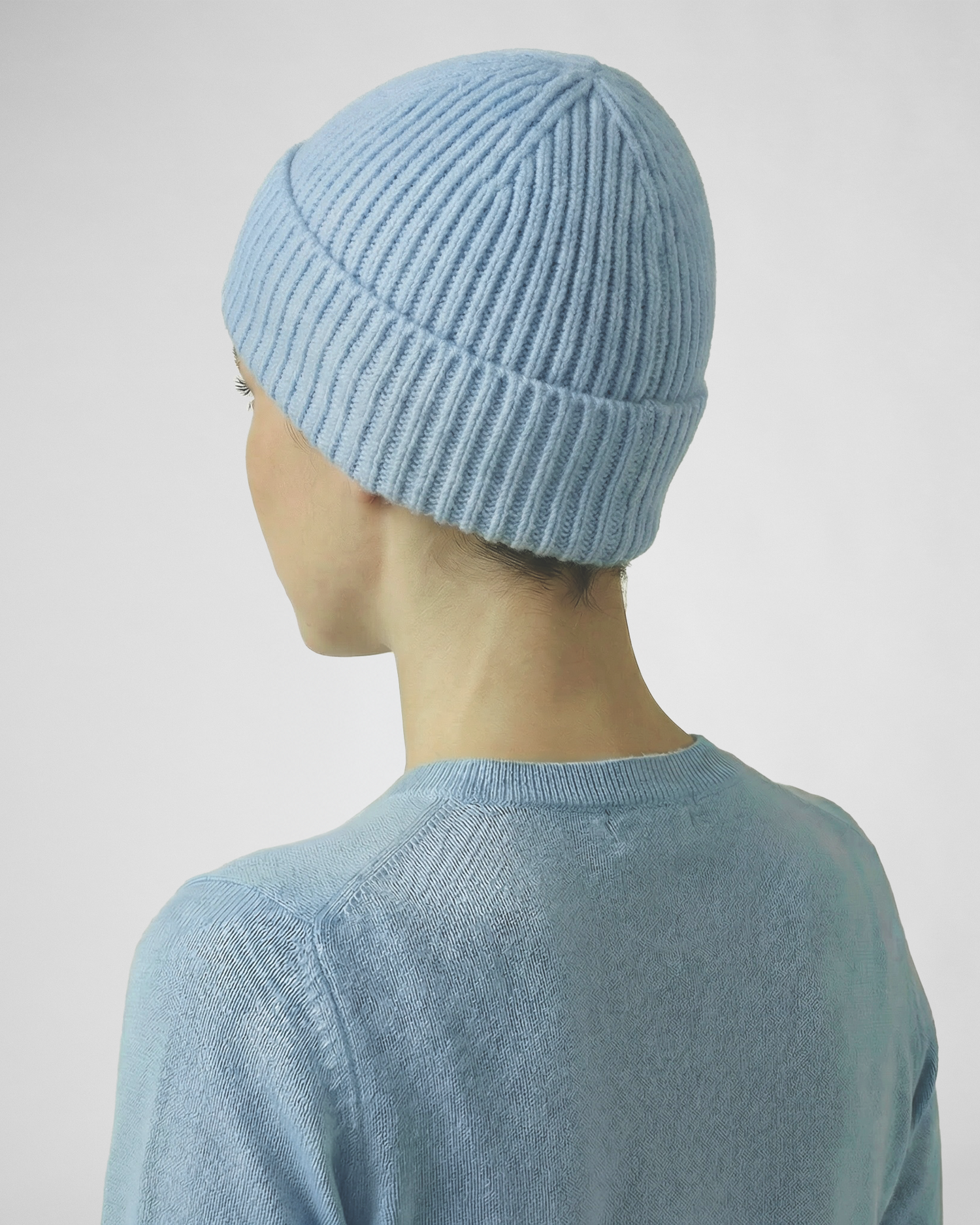 Cashmere Beanie - Light Blue