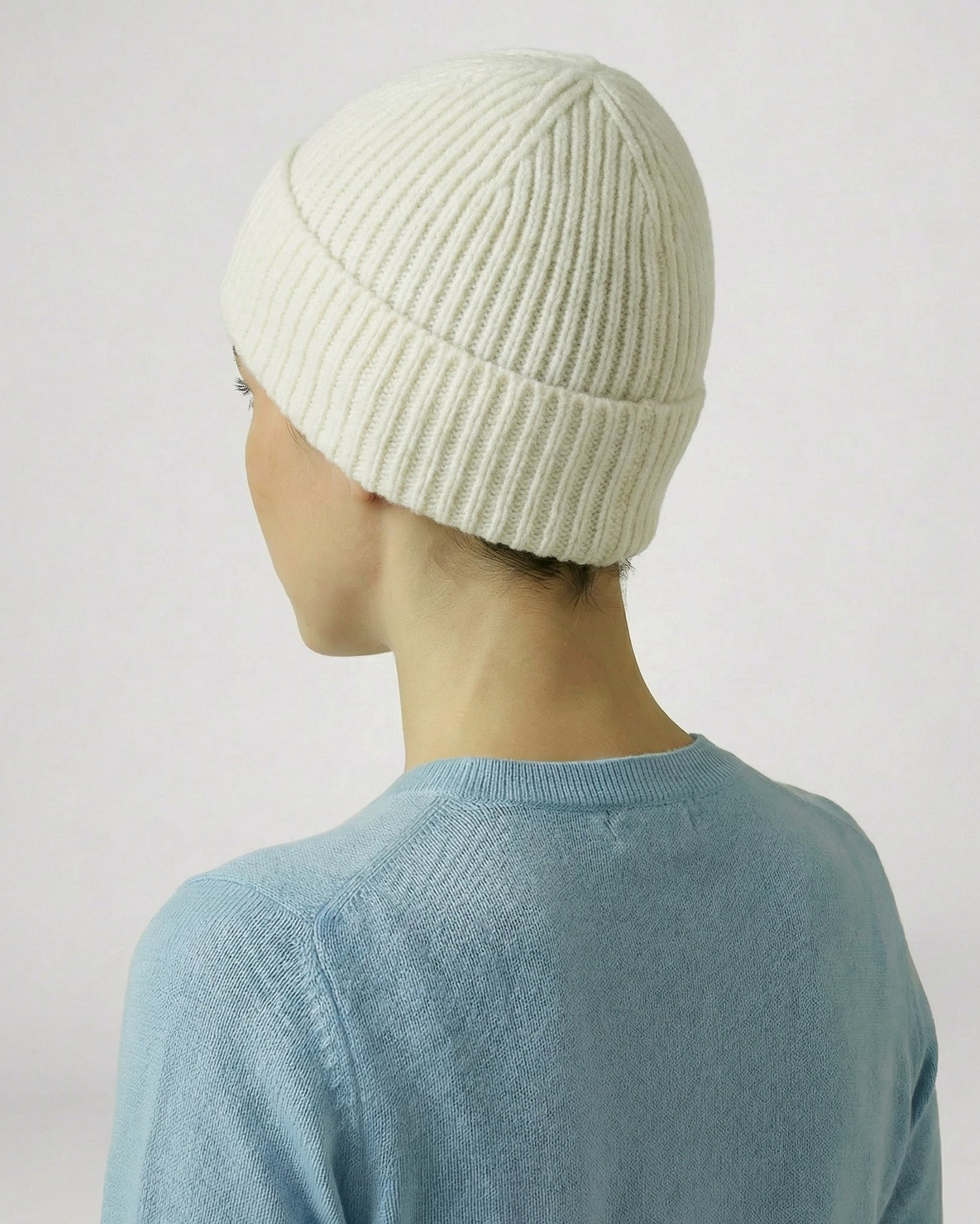 Cashmere Beanie - White
