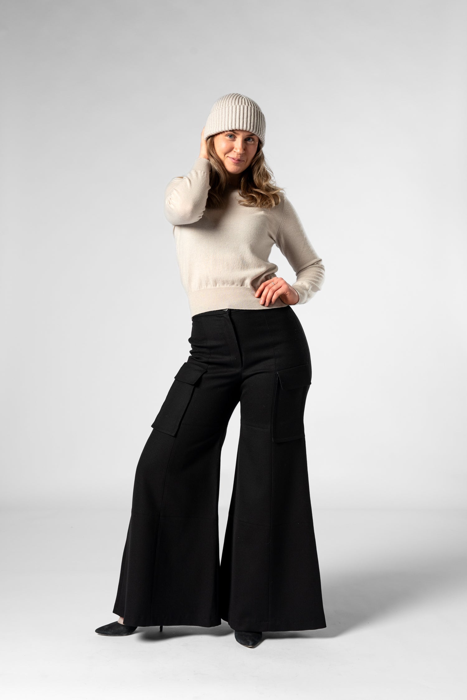 Cashmere Beanie - Beige