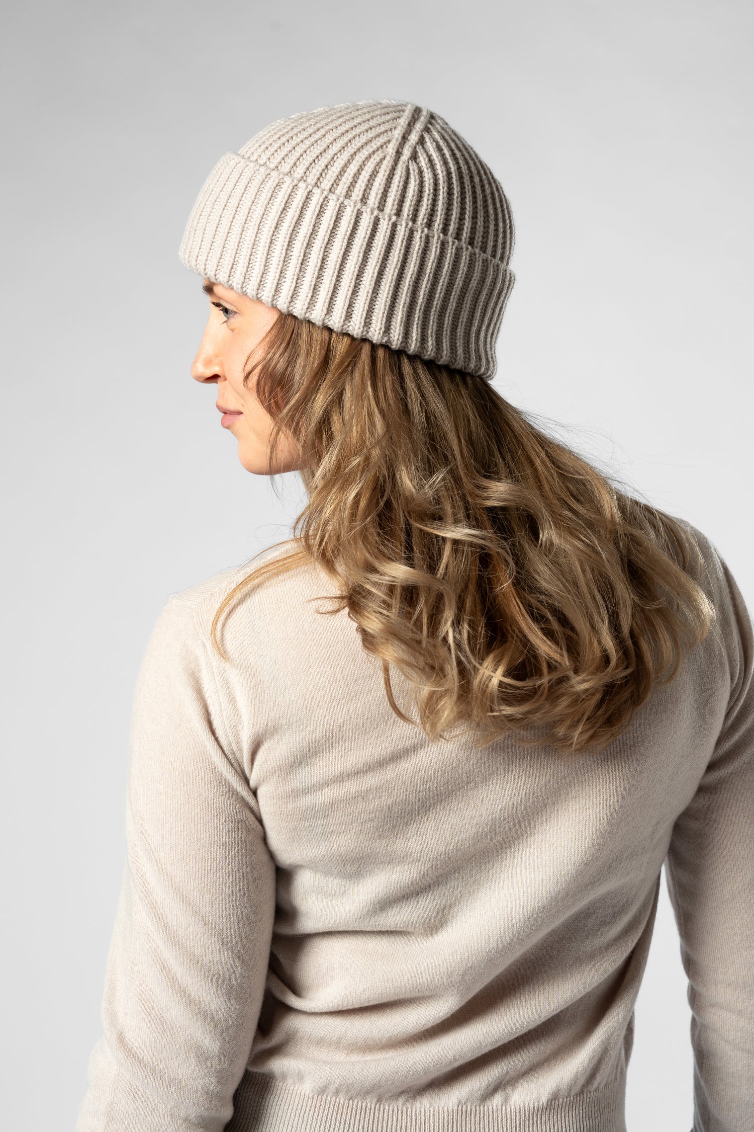 Cashmere Beanie - Beige