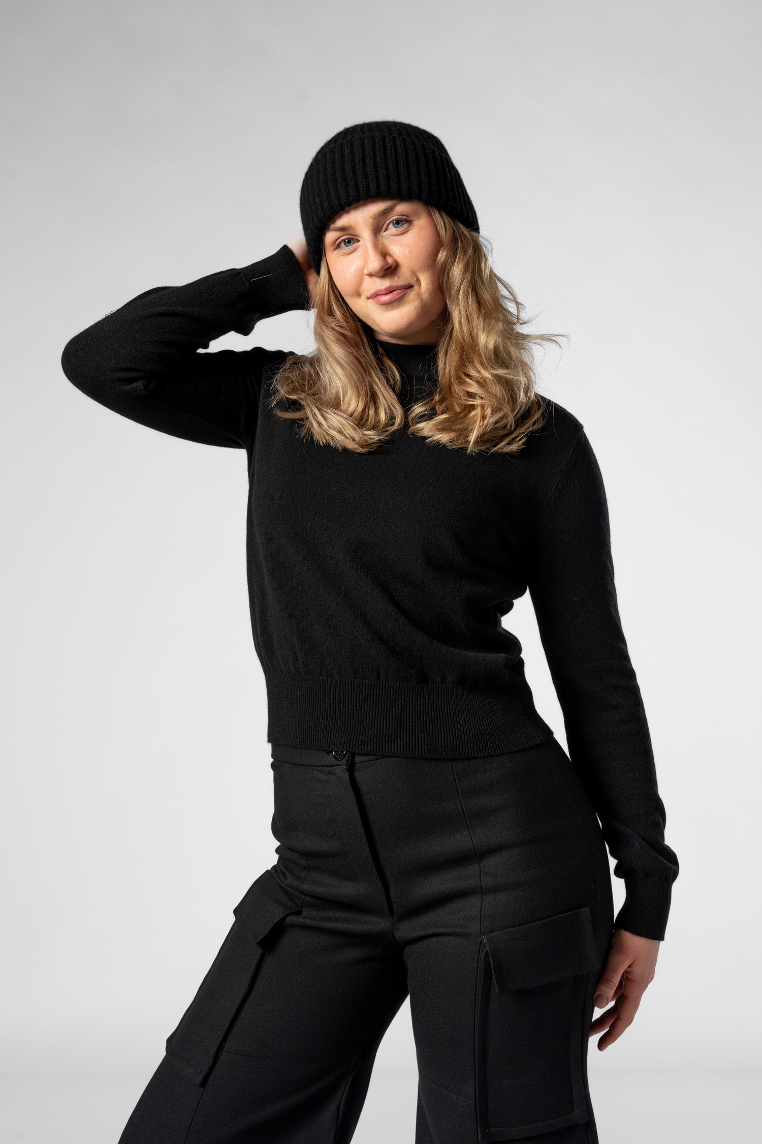 Cashmere Beanie - Black